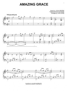 page one of Amazing Grace (Piano Solo)