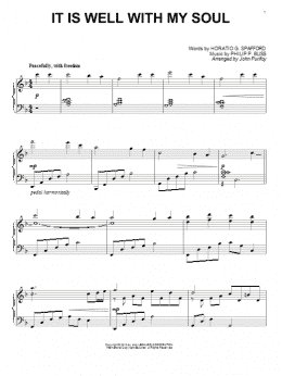 page one of It Is Well With My Soul (Piano Solo)