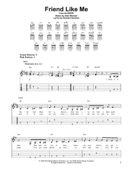 page one of Friend Like Me (from Aladdin) (Easy Guitar Tab)