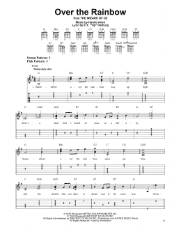 page one of Over The Rainbow (Easy Guitar Tab)