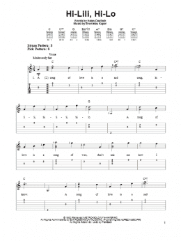 page one of Hi-Lili, Hi-Lo (Easy Guitar Tab)