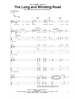 page one of The Long And Winding Road (Guitar Tab)