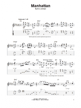 page one of Manhattan (Guitar Tab (Single Guitar))