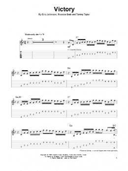 page one of Victory (Guitar Tab (Single Guitar))