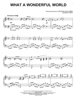 page one of What A Wonderful World (Piano Solo)