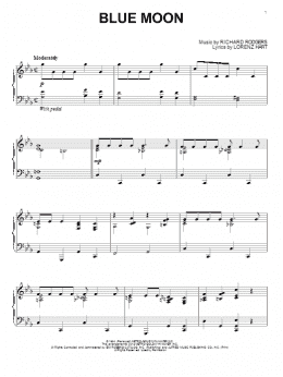 page one of Blue Moon (Piano Solo)