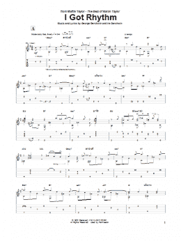 page one of I Got Rhythm (Guitar Tab)