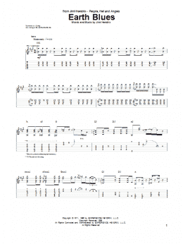 page one of Earth Blues (Guitar Tab)