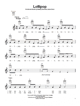 page one of Lollipop (Ukulele)