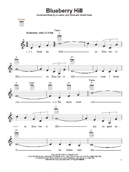 page one of Blueberry Hill (Ukulele)