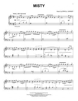 page one of Misty (Piano Solo)