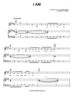 page one of I Am (Piano, Vocal & Guitar Chords (Right-Hand Melody))