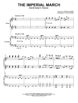 page one of The Imperial March (Darth Vader's Theme) (arr. Phillip Keveren) (Piano Duet)