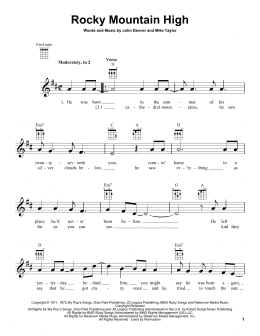 page one of Rocky Mountain High (Ukulele)