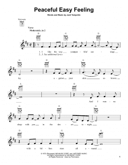 page one of Peaceful Easy Feeling (Ukulele)