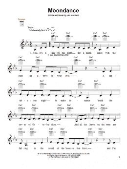 page one of Moondance (Ukulele)