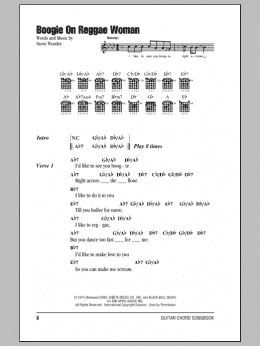 page one of Boogie On Reggae Woman (Guitar Chords/Lyrics)