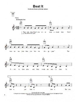 page one of Beat It (Ukulele)