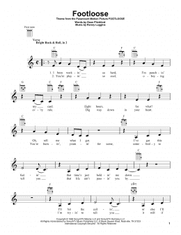 page one of Footloose (Ukulele)