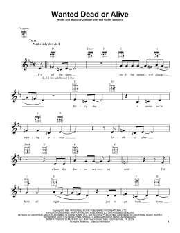 page one of Wanted Dead Or Alive (Ukulele)