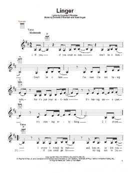 page one of Linger (Ukulele)