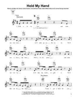 page one of Hold My Hand (Ukulele)