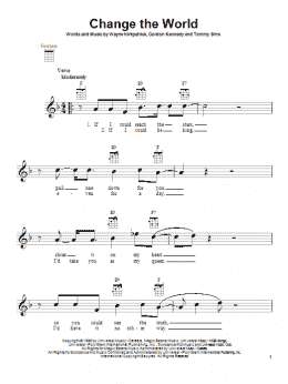 page one of Change The World (Ukulele)