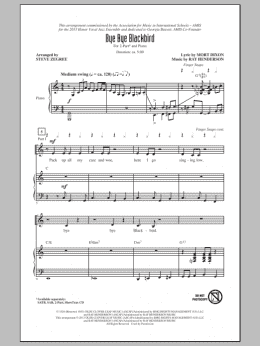 page one of Bye Bye Blackbird (2-Part Choir)