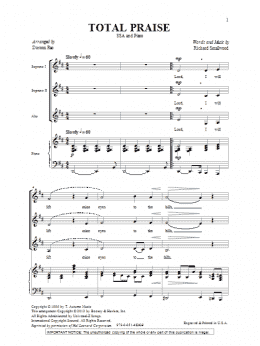 page one of Total Praise (SSA Choir)