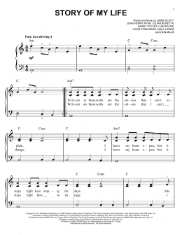 page one of Story Of My Life (Easy Piano)