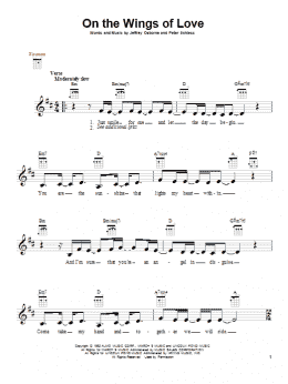 page one of On The Wings Of Love (Ukulele)