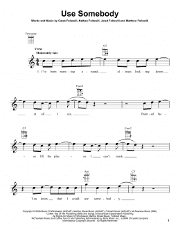 page one of Use Somebody (Ukulele)