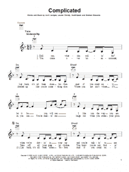 page one of Complicated (Ukulele)