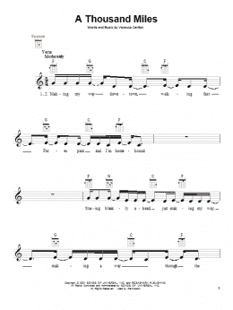 page one of A Thousand Miles (Ukulele)