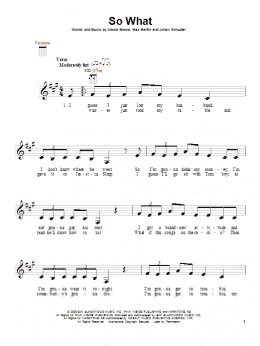 page one of So What (Ukulele)