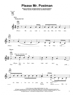 page one of Please Mr. Postman (Ukulele)