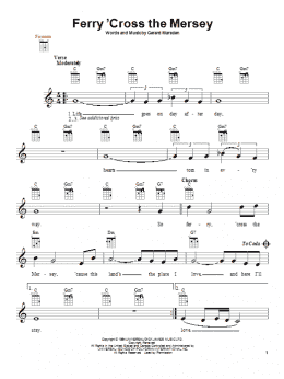 page one of Ferry 'Cross The Mersey (Ukulele)