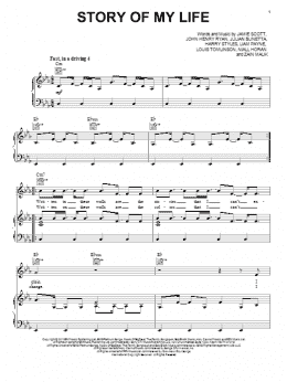 page one of Story Of My Life (Piano, Vocal & Guitar Chords (Right-Hand Melody))