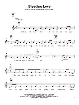 page one of Bleeding Love (Ukulele)