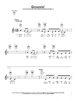 page one of Groovin' (Ukulele)