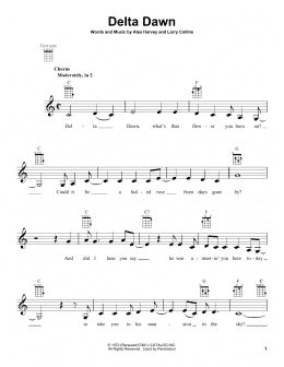 page one of Delta Dawn (Ukulele)