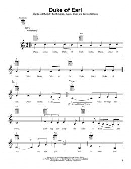 page one of Duke Of Earl (Ukulele)