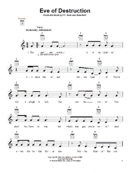 page one of Eve Of Destruction (Ukulele)