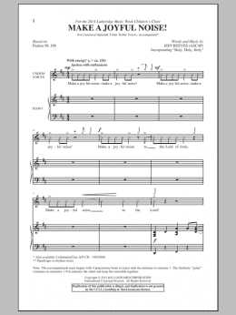 page one of Make A Joyful Noise (Unison Choir)