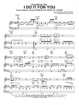 page one of (Everything I Do) I Do It For You (Piano, Vocal & Guitar Chords (Right-Hand Melody))