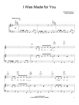 page one of I Was Made For You (Piano, Vocal & Guitar Chords (Right-Hand Melody))