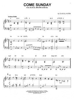 page one of Come Sunday (Piano Solo)