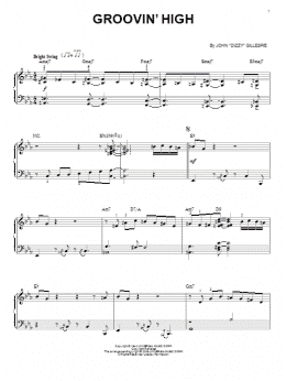 page one of Groovin' High (Piano Solo)