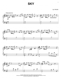 page one of Sky (Piano Solo)