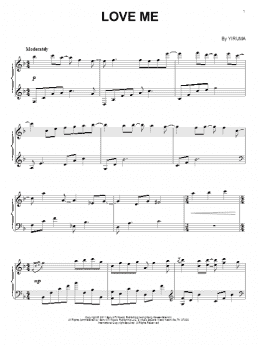 page one of Love Me (Piano Solo)